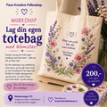 Lag din egen totebag med blomster . Tirsdag 21.juli. 18.00 - 21.00